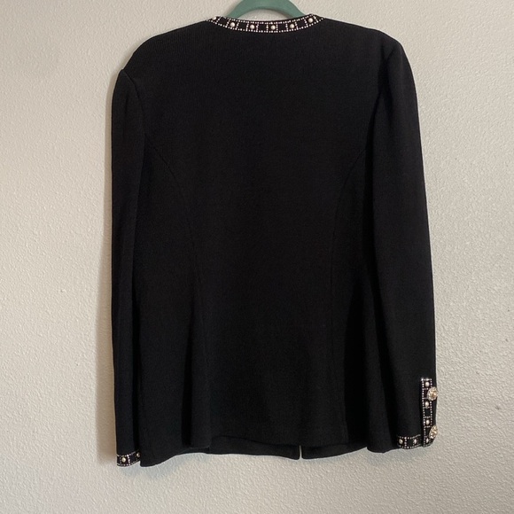 St. John Evening Crystal Embellishments Skirt Suit Set 2 Piece Two Piece - Picture 4 of 7